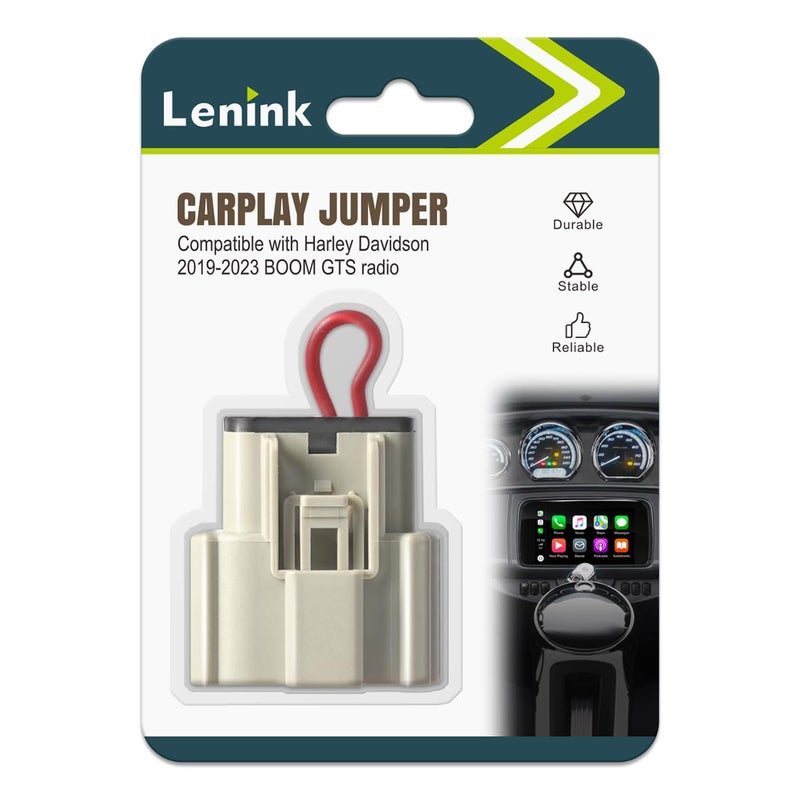 Lenink Carplay Jumper Compatible with Harley Davidson 2019 and up GTS Radio for Road Glide or Street Glide with Boom