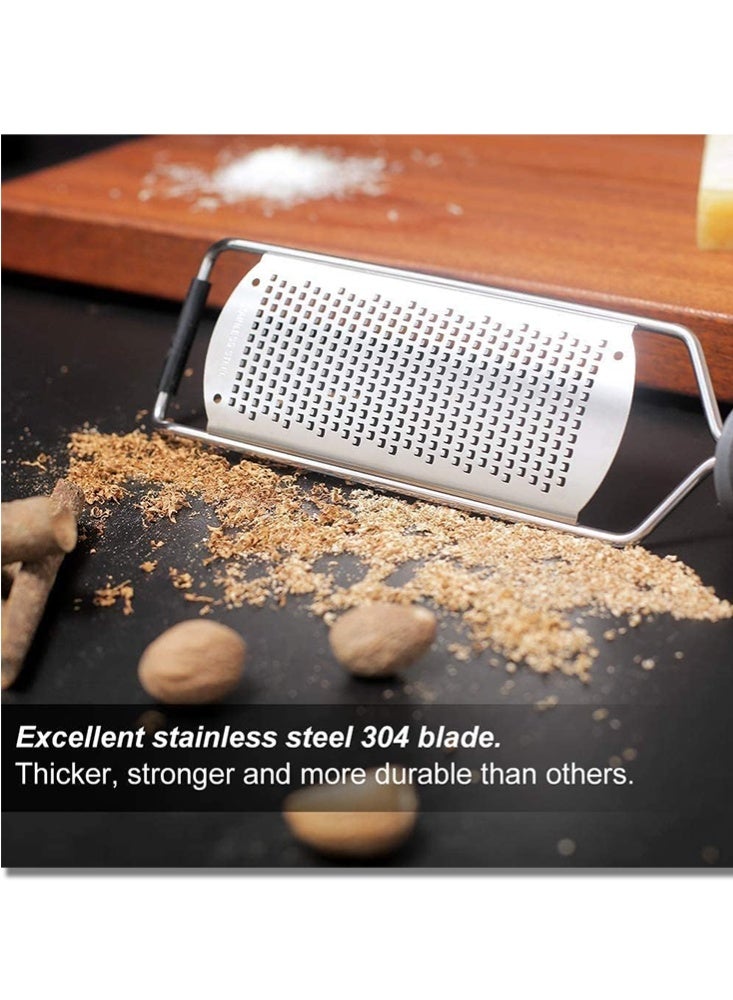 Monda Cheese Grater, Lemon Zester， Razor-Sharp Stainless Steel Lemon Zester Grater With Handle, Kitchen Tool for Ginger, Garlic, Nutmeg, Chocolate, Vegetables, Fruits - Image 5
