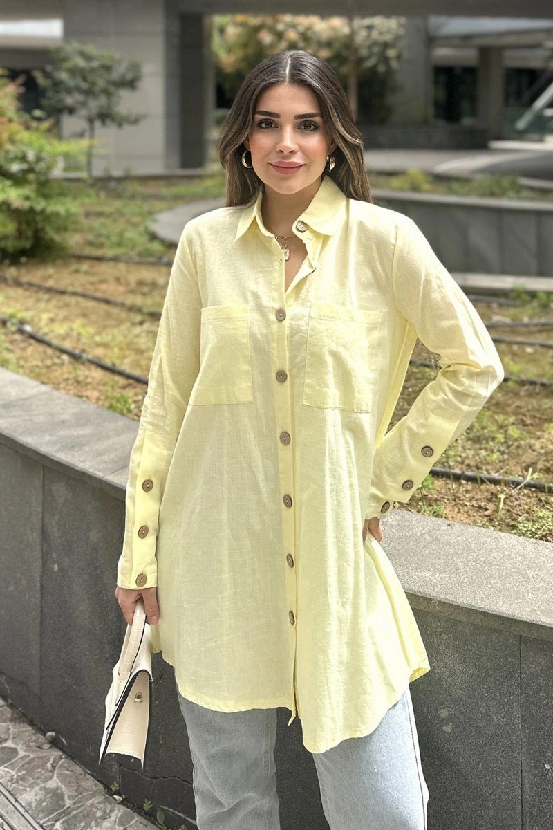 Weshaya قميص نسائي أصفر - Image 5