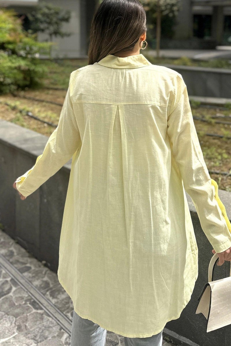 Weshaya قميص نسائي أصفر - Image 2