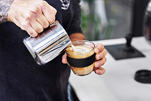 KeepCup 12oz Reusable Coffee Cup. Toughened Glass Cup & Non-Slip Silicone Band. 12-Ounce/Medium, Black - Image 4