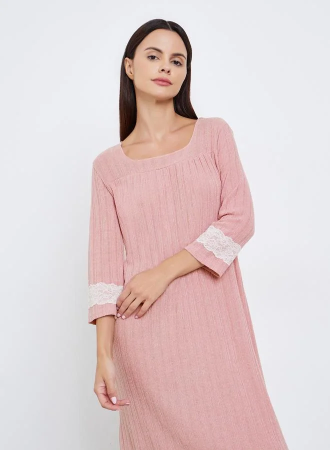 Styli Square Neck Knit Nightdress