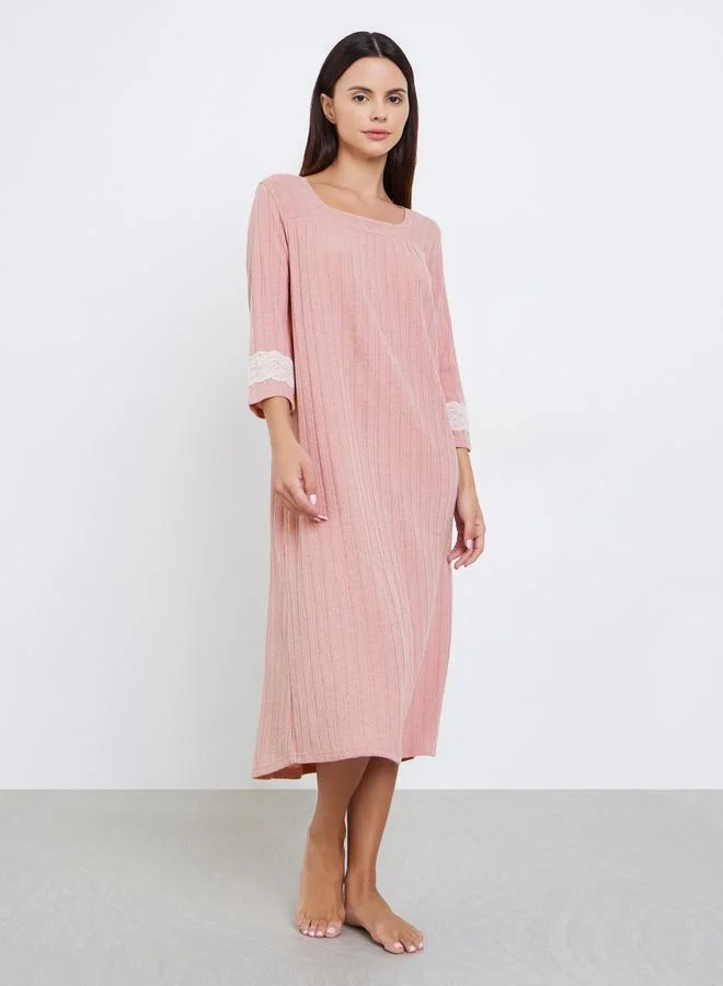 Styli Square Neck Knit Nightdress