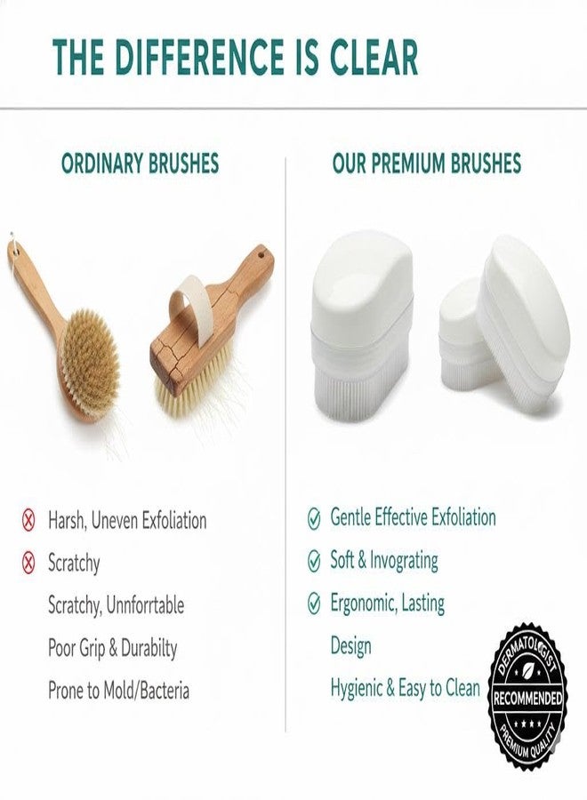 Quality Home Wilbarger Method Sensory Therapy Brush - Occupational Therapressure Brush for Calming, Stimulating, and Sensory Brushing, 2 Count - Image 2