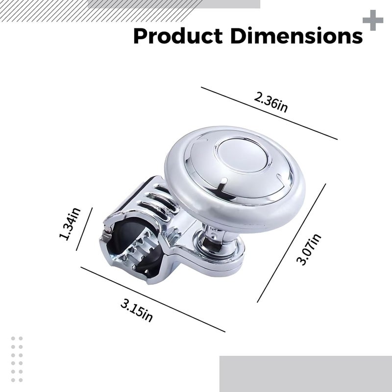 Folding Bearing Steering Scope Steering Wheel Spinner Knob with Adjustable Grip, Easy Installation, for Semi Truck, Universal Fit - Image 3