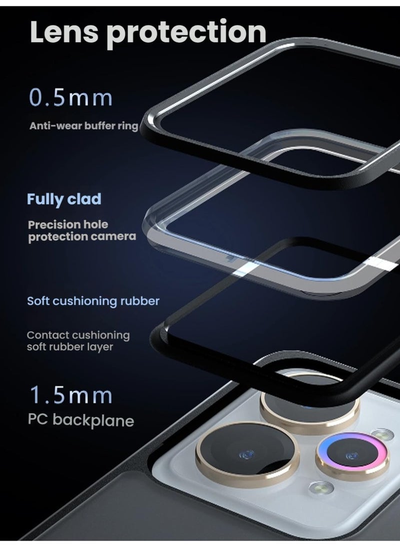 عام غطاء متوافق مع ريلمي 15 برو/ريلمي 15 (2025)، مزود بوظيفة مغناطيسية مدمجة وحماية دقيقة للعدسة، غطاء واقٍ من السقوط مع حماية هوائية ناعمة على البشرة. - Image 3