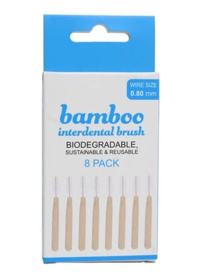 docare - Bamboo Interdental Brush 0.8Mm Ecofriendly Dental Care Biodegradable Handle - Image 1