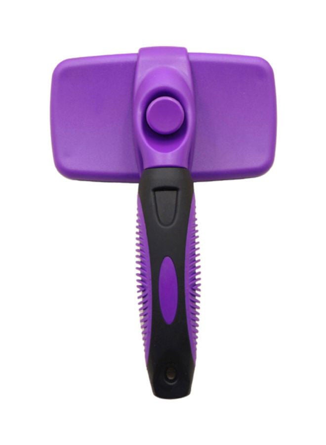 NIBEMINENT Self Cleaning Slicker Brush Comb Purple/Black 23centimeter - Image 1