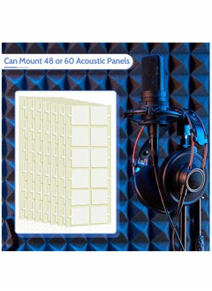 Y&D Square Double Sided Tape Sticker Acoustic Panel Adhesive Sound Proofing Mounting Strips Squares for Foam Panels, 1.4 inch(240 Pcs)  - Image 5