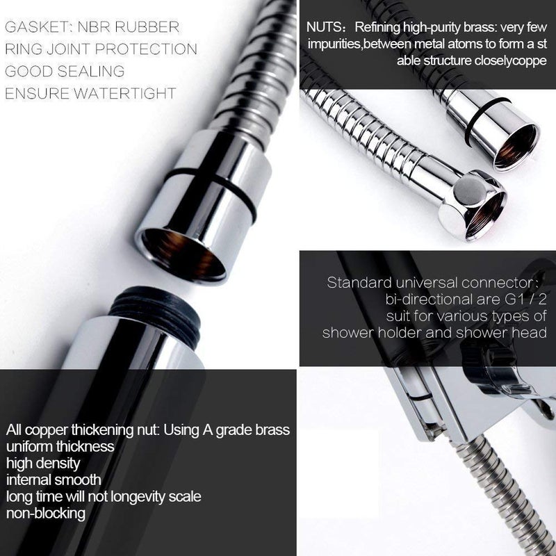 Mawson 1 Meter SS304 Grade Flexible Shower Hose Pipe Chrome Pack of 2 - Image 5