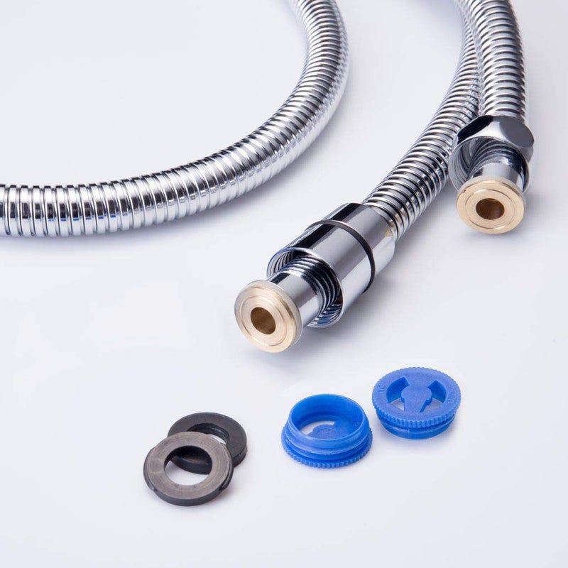 Mawson 1 Meter SS304 Grade Flexible Shower Hose Pipe Chrome Pack of 2 - Image 2