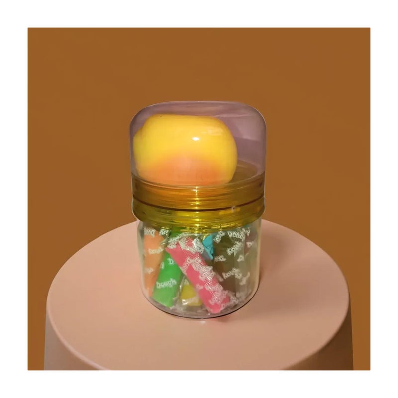 PANCIKAA Air Dry Clay Jar with 12 Pieces | Colorful Children Soft Clay, Easy Creative Art Crafts | Non-Toxic Modeling Magic Fluffy Foam Bouncing Putty Kit for Kids with Tools - Squeezy Ball - Image 3