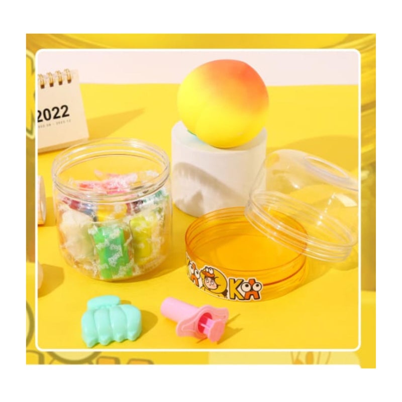 PANCIKAA Air Dry Clay Jar with 12 Pieces | Colorful Children Soft Clay, Easy Creative Art Crafts | Non-Toxic Modeling Magic Fluffy Foam Bouncing Putty Kit for Kids with Tools - Squeezy Ball - Image 2