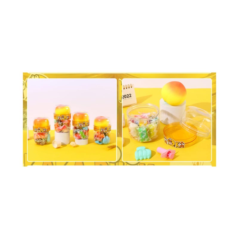 PANCIKAA Air Dry Clay Jar with 12 Pieces | Colorful Children Soft Clay, Easy Creative Art Crafts | Non-Toxic Modeling Magic Fluffy Foam Bouncing Putty Kit for Kids with Tools - Squeezy Ball - Image 5