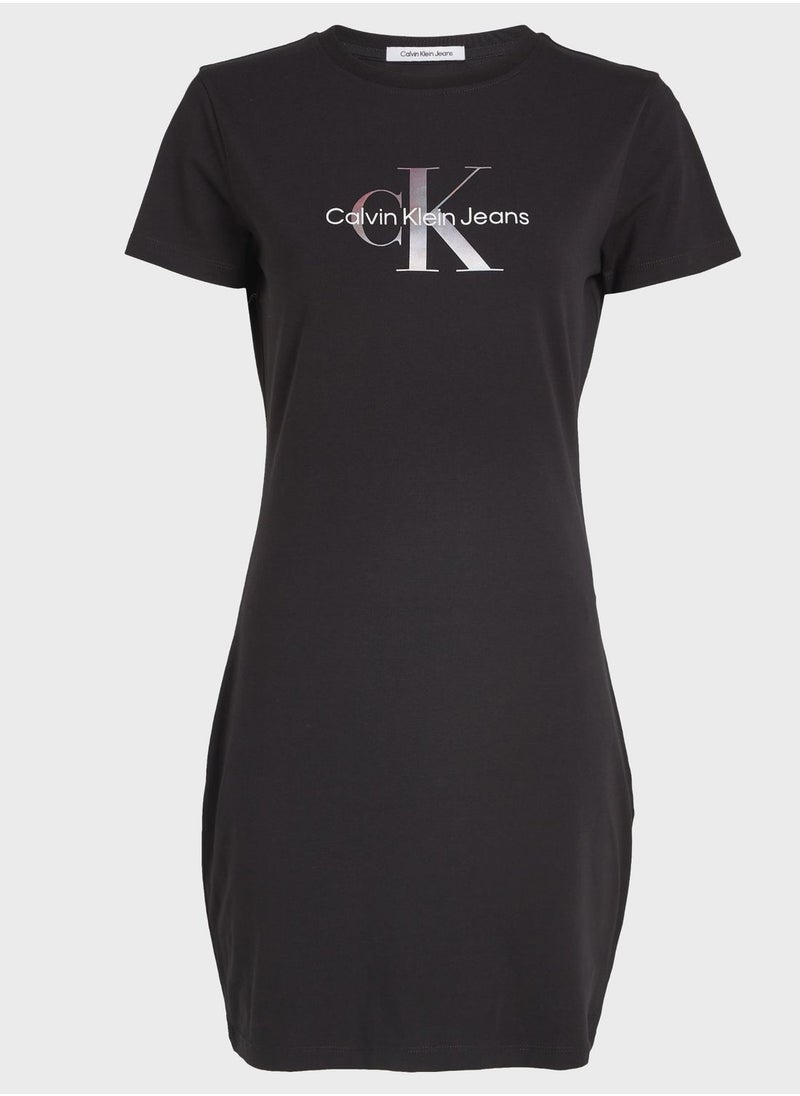 Calvin Klein Jeans - Crew Neck Logo Dress - Image 1