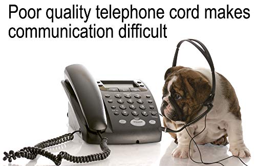 Comtrue Telephone Cord, Phone Cord,Handset Cord, Black, 2 Pack, Universally Compatible - Image 3