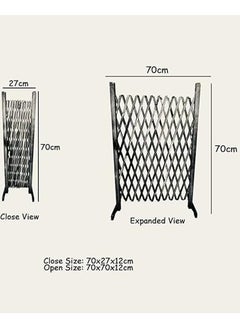 HOME TASTE Expanding Trellis Wooden Fence, Privacy Screen Freestanding Fence, Wooden Fences, Dog Safety Fence,Durable Lightweight Extra Wide Wooden Expandable Folding Garden Fence (70X70X12)  - Image 2