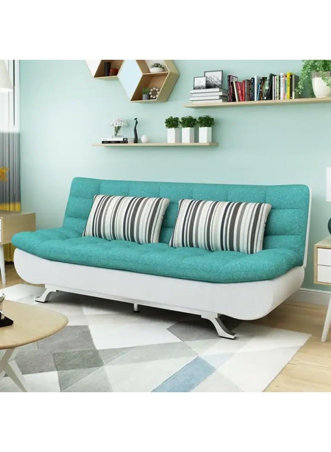 Comfynest أريكة سرير أنيقة للمعيشة المتعددة الاستخدامات أريكة مريحة تتحول إلى سرير مريح للجلوس أو النوم (أزرق فيروزي) - Image 1