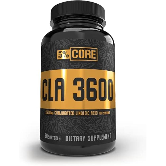 5% Nutrition Core CLA Supplement for Weight Loss, Metabolism Support & Muscle Preservation | 3,600 mg of Conjugated Linoleic Acid from 4,500 mg of Safflower Oil (30 Servings / 90 Softgels) - Image 1