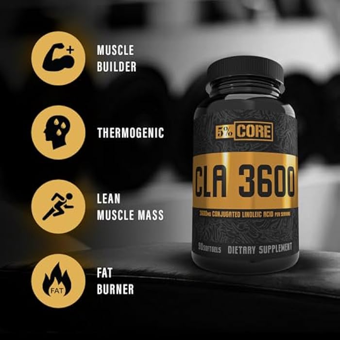 5% Nutrition Core CLA Supplement for Weight Loss, Metabolism Support & Muscle Preservation | 3,600 mg of Conjugated Linoleic Acid from 4,500 mg of Safflower Oil (30 Servings / 90 Softgels) - Image 5
