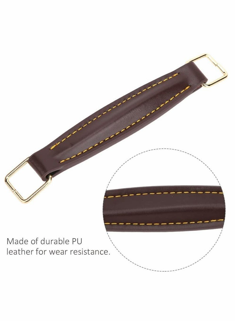 Y&D Guitar Amplifier Handle, Vintage Style AMP PU Leather Internal Steel, Replacement Amp Handle Strap for Amplifiers Speaker (Brown)  - Image 2