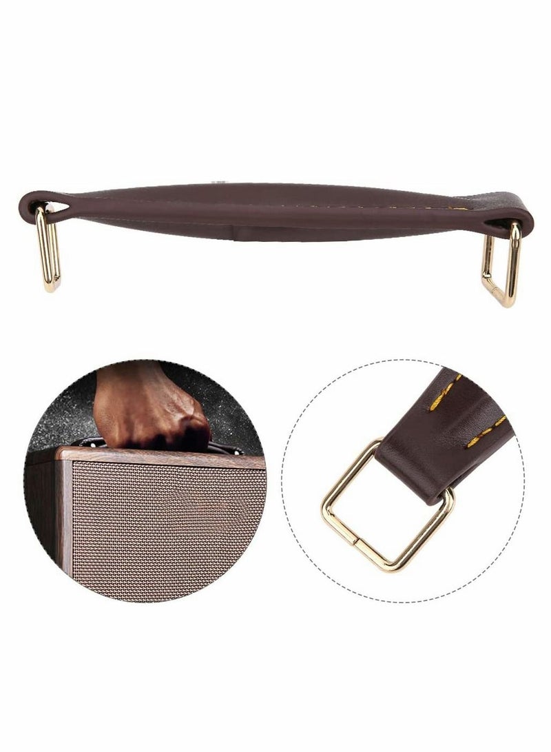 Y&D Guitar Amplifier Handle, Vintage Style AMP PU Leather Internal Steel, Replacement Amp Handle Strap for Amplifiers Speaker (Brown)  - Image 4