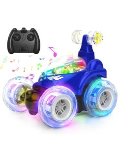 Generic Kizeefun Remote Control Car, RC Stunt Car Invincible 360°Rolling Twister with Colorful Lights & Music Switch, Rechargeable Remote Control Car for Boys and Girls  - Image 1