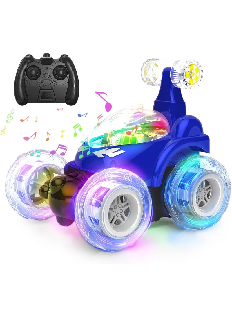 Kizeefun Remote Control Car, RC Stunt Car Invincible 360°Rolling Twister with Colorful Lights & Music Switch, Rechargeable Remote Control Car for Boys and Girls - Image 1