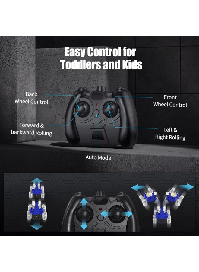 Kizeefun Remote Control Car, RC Stunt Car Invincible 360°Rolling Twister with Colorful Lights & Music Switch, Rechargeable Remote Control Car for Boys and Girls - Image 4