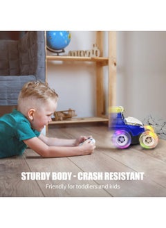 Generic Kizeefun Remote Control Car, RC Stunt Car Invincible 360°Rolling Twister with Colorful Lights & Music Switch, Rechargeable Remote Control Car for Boys and Girls  - Image 5