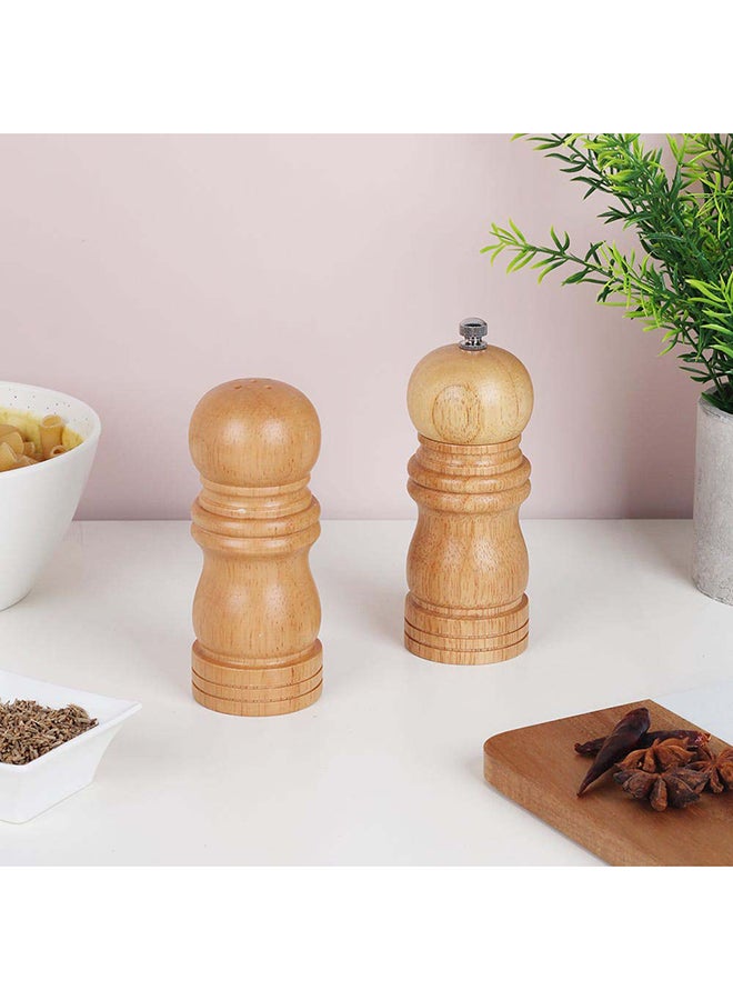 دانوب هوم مطاحن فلفل وعلب ملح لوريتا خشب مطاط طبيعي حبوب فلفل كاملة وملح للمطبخ للمنزل والمطاعم - Image 4