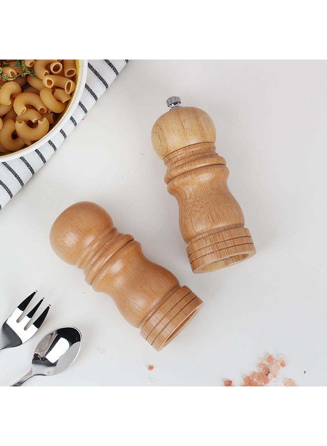 دانوب هوم مطاحن فلفل وعلب ملح لوريتا خشب مطاط طبيعي حبوب فلفل كاملة وملح للمطبخ للمنزل والمطاعم - Image 2