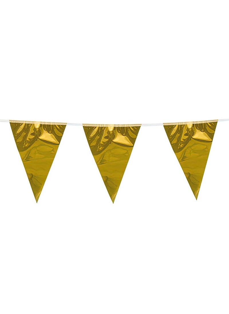 BOLAND Mini Pennant Garland Gold Foil 3m - Image 1