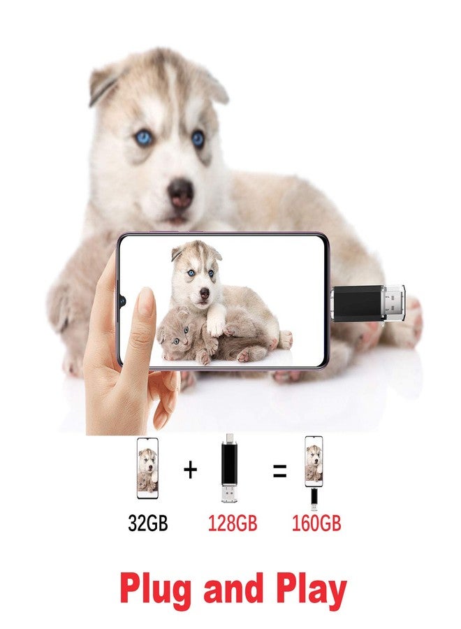 ذاكرة فلاش فانسوني بسعة 128 جيجابايت من النوع C، 2 في 1، تدعم تقنية OTG USB 3.0 + USB C، مزودة بحلقة مفاتيح، وحامل صور مزدوج، متوافقة مع هواتف أندرويد الذكية، وأجهزة الكمبيوتر، وأجهزة ماك بوك، والأجهزة اللوحية، وأجهزة الكمبيوتر الشخصية. - Image 4