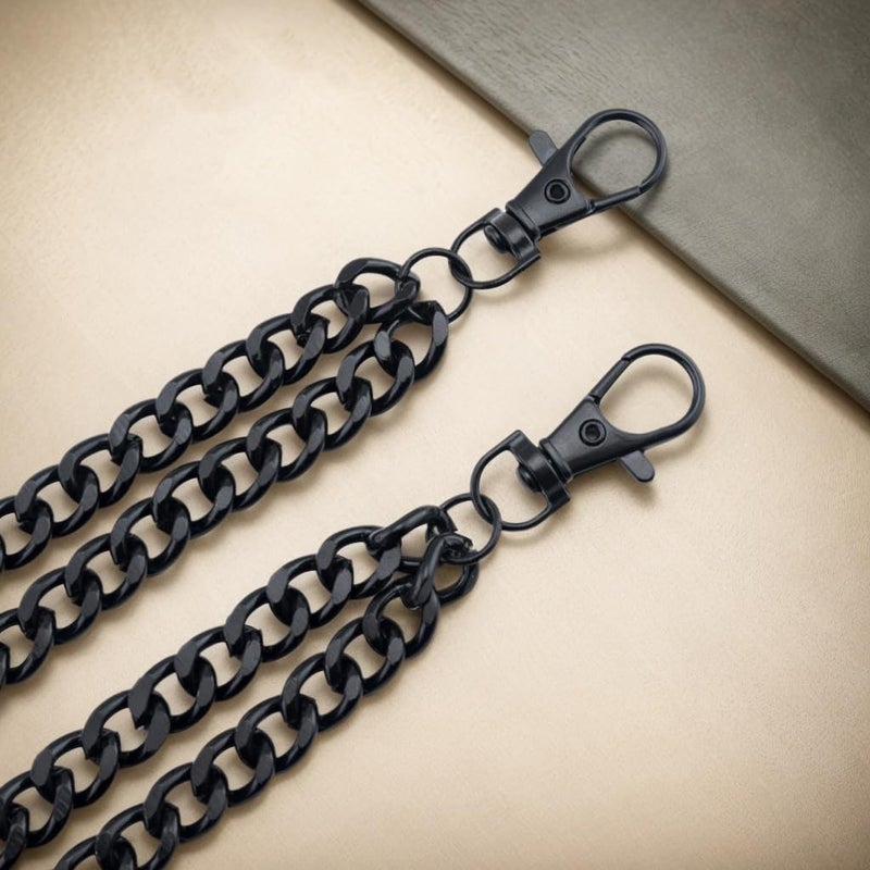 OEHEDOU Heavy Duty Pants Chain Bag Chain Wallet Chains For Men Purse Chain Hip Hop Pocket link Bag link Replacement Purse Accessories Purse Strap Cool Gifts For Men Belt links For Pants Black - Image 4
