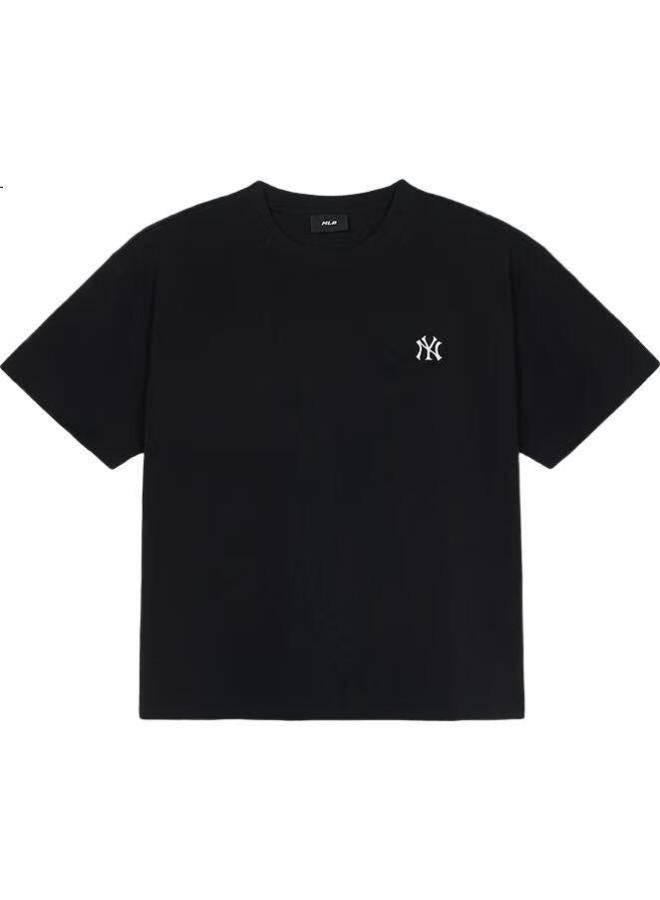 إم إل بي قميص MLB نيو يورك يانكيز الأسود الكبير - تطريز رمز NY البسيط، أكمام قصيرة، قطن ممتاز، تقليد مريح قميص شارعي للنمط اليومي والكاشي - Image 3