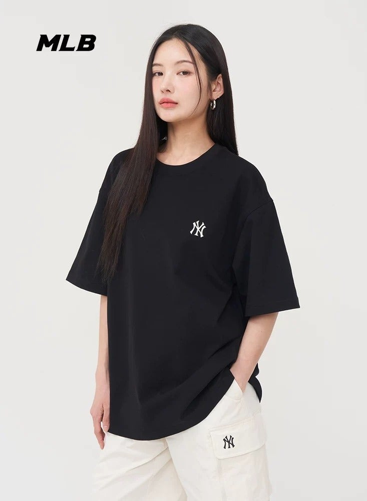 إم إل بي قميص MLB نيو يورك يانكيز الأسود الكبير - تطريز رمز NY البسيط، أكمام قصيرة، قطن ممتاز، تقليد مريح قميص شارعي للنمط اليومي والكاشي - Image 1