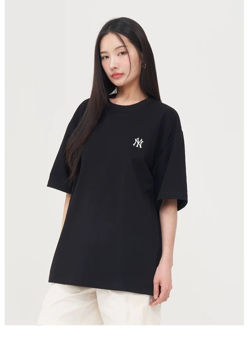 إم إل بي قميص MLB نيو يورك يانكيز الأسود الكبير - تطريز رمز NY البسيط، أكمام قصيرة، قطن ممتاز، تقليد مريح قميص شارعي للنمط اليومي والكاشي - Image 2