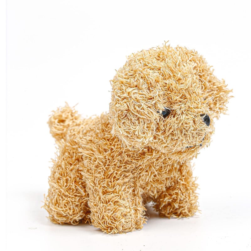 Anboor 3pcs Small Stuffed Animalsâ€”4.8 Inch Cute Puppy Dog Plush Stuffed Animal with Keychain for Party Favors (Brown,White,Light Brown) - Image 2