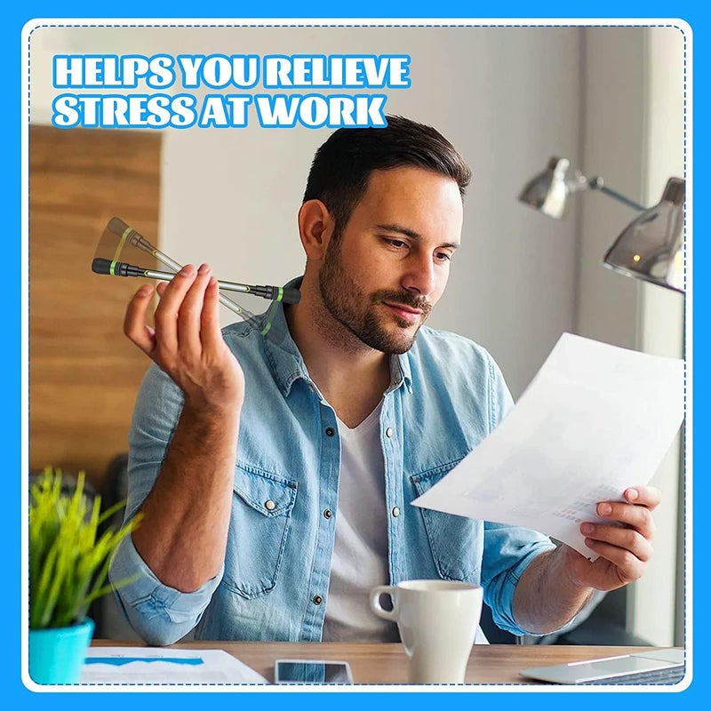 DMG TECH Spinning Pen, 4Pcs Spinning Rotating Pen, Rolling Finger Rotating Pen, Fidget Pens, Anti Slip Coating Spinning Rotating Pen, Decompression Gel Pens, For Kids Adults - Image 4