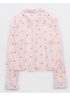 Aerie Aerie Off-Duty Seersucker Pajama Shirt  - Image 2