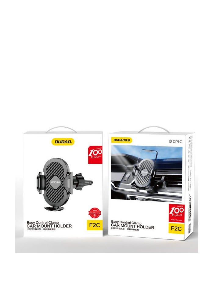 DUDAO حامل هاتف السيارة من دوداو F2C بزاوية دوران متعددة 360° لمخارج الهواء، أسود - Image 5