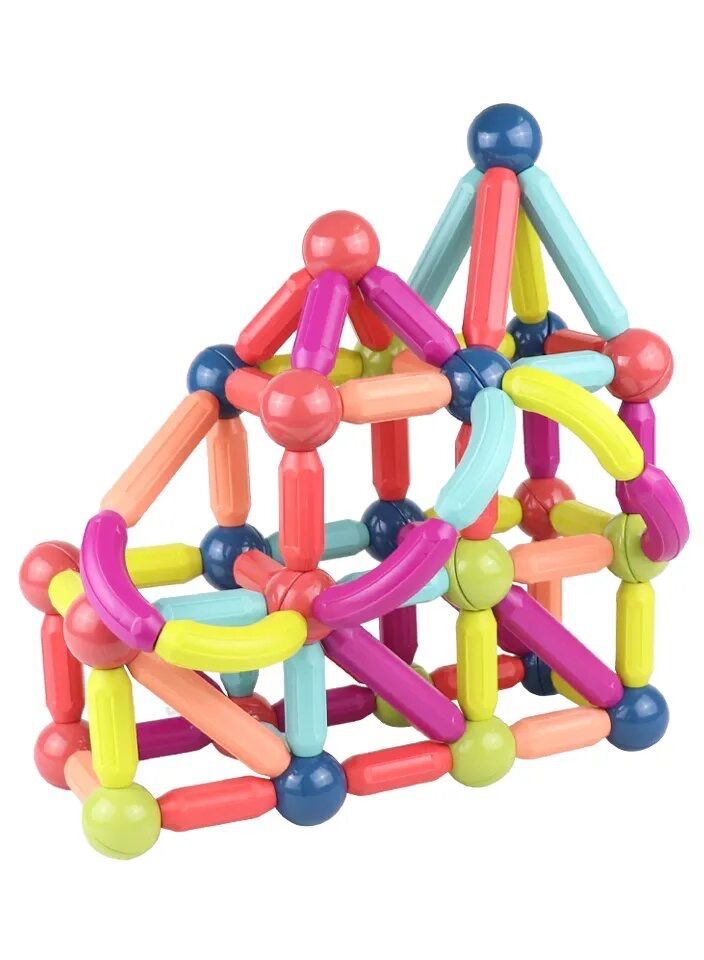 magnetic building sticks for Kids magnetic construction Building Blocks set magnetic sticks and balls blocks - Image 2