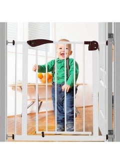 Safe-O-Kid Pure Metal Baby Safety Gate (75 85 Cm) Adjustable 2 Way Auto Close Barrier For Stairs Door And Hallways Dog;Pet Barrier Fence Brown  - Image 2