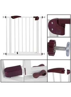 Safe-O-Kid Pure Metal Baby Safety Gate (75 85 Cm) Adjustable 2 Way Auto Close Barrier For Stairs Door And Hallways Dog;Pet Barrier Fence Brown  - Image 4