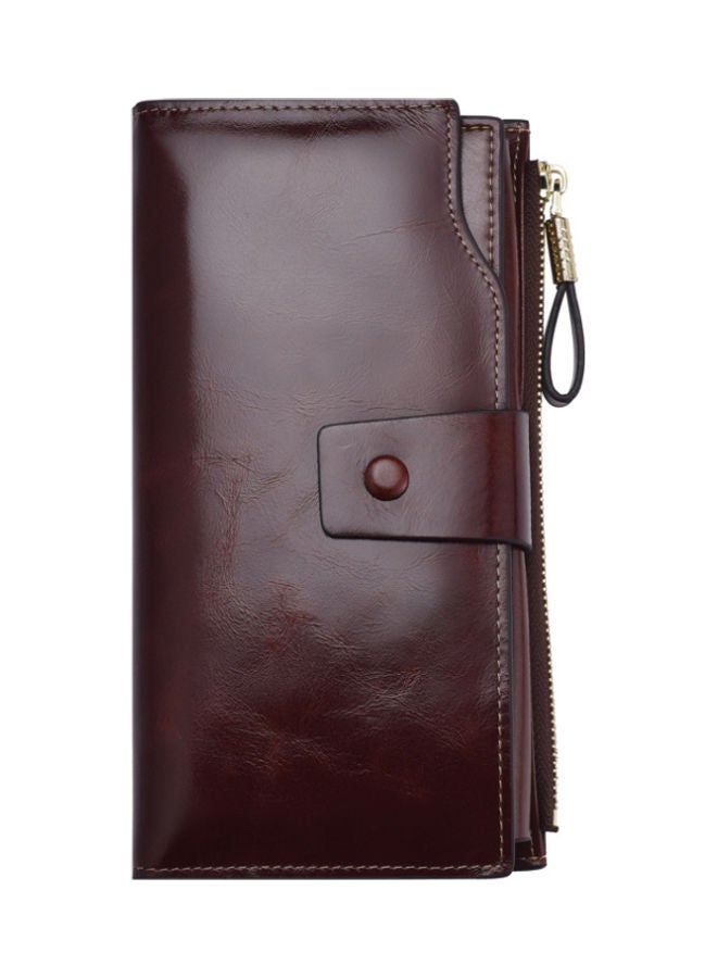 NIBEMINENT Antimagnetic Leather Purse Dark Coffe  - Image 1