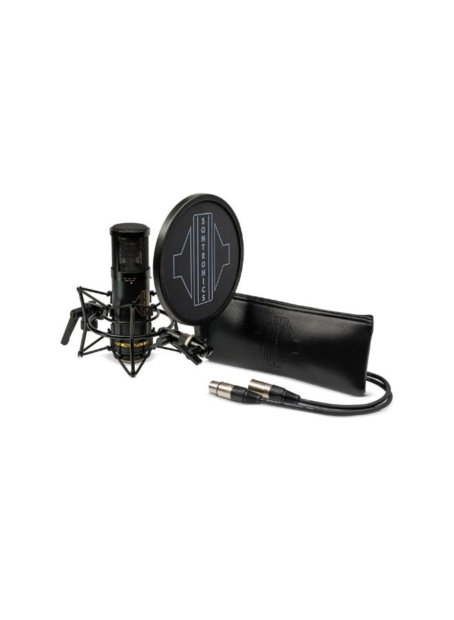 Sontronics STC-3X Pack Large Diaphragm Cardioid Condenser Microphone with Shockmount, Pop Filter,& Cable, Black - Image 3