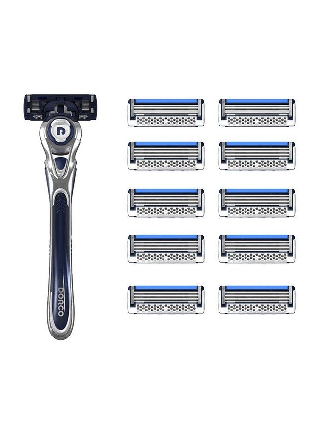 DORCO Pace7 7Blades Razor Handle + Cartridges 11 With Case - Image 5