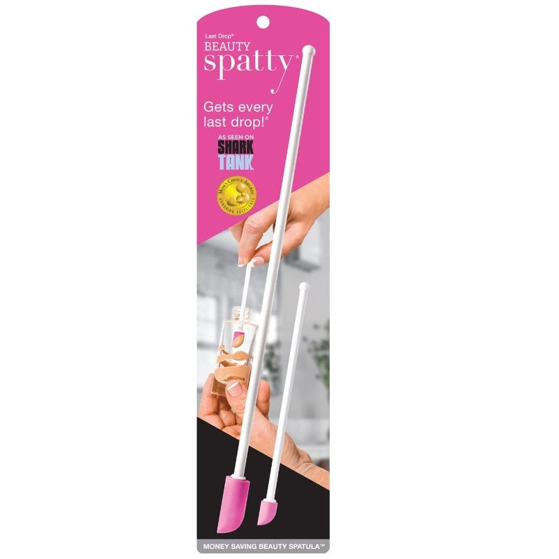 Spatty Daddy Makeup Spatula Set (6 and 12 Inch Pink) Shark Tank Mom Made to Scrape Last Drop of Beauty Products, Foundation, Good Gifts for Women, Teen, Grandma, Mom Stocking Stuffers Under 10 Dollars - Image 1