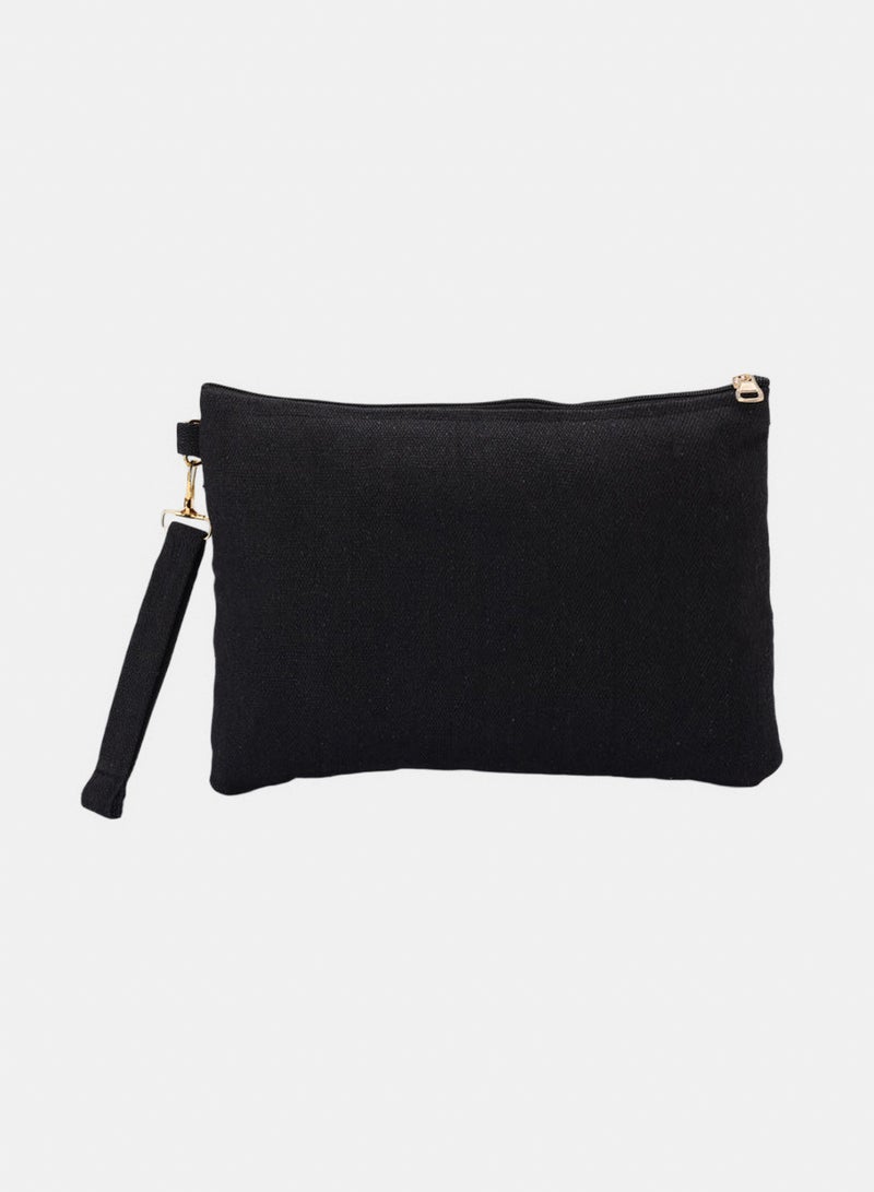Carina Pearl-Trim Woven Beach Bag - Image 2